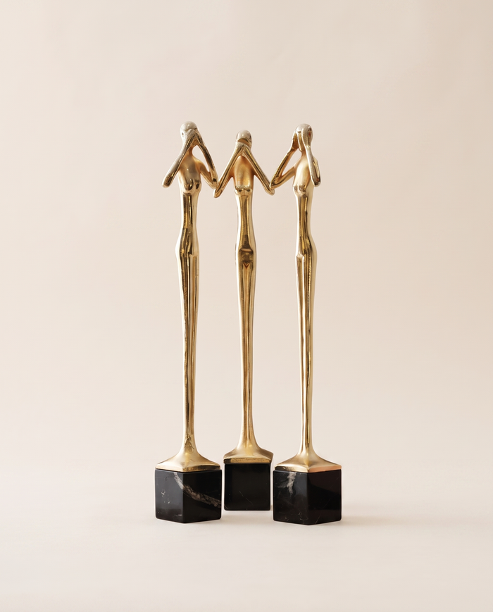 Brass "Three Wise Women" Sculpture