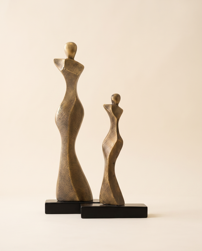 Brass Woman Bust Decorative Object IV