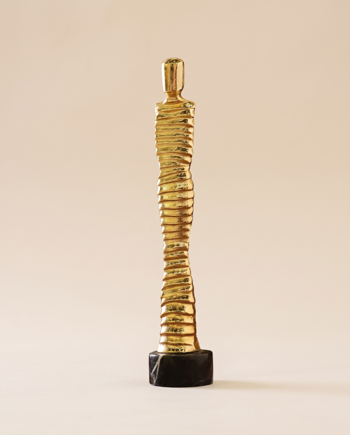 Golden Mummy Man Brass Sculpture