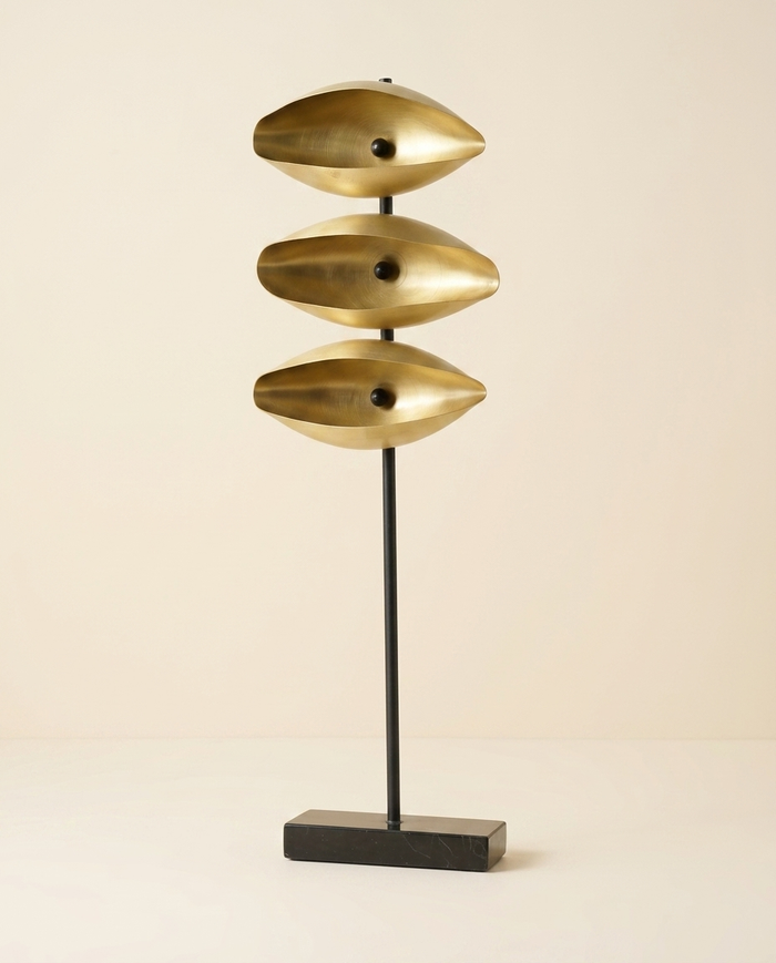 Triple Shell Decorative Object