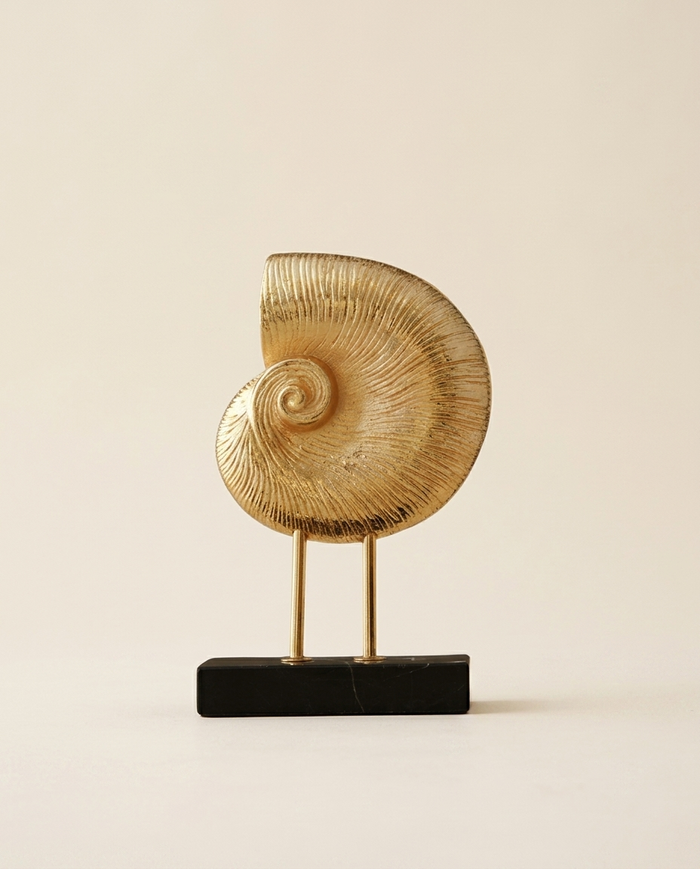 Gold Nautilus Shell Decor