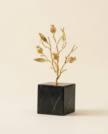 Pomegranate Tree Decorative Object - warm ivory studio hero shot