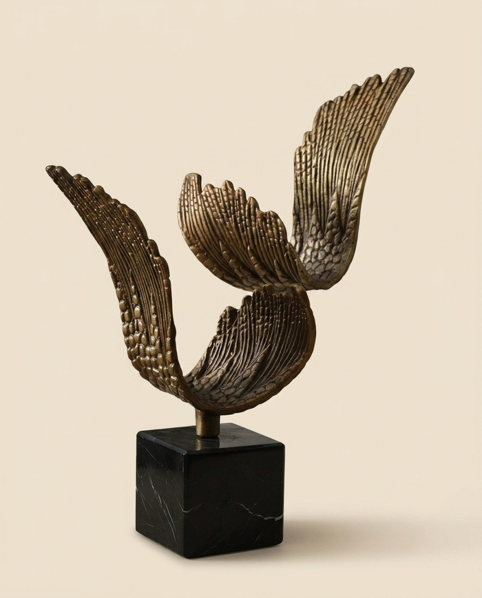 Seagull Wing Bronze Decor