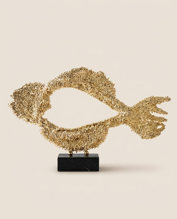 XL Fish Decorative Object Gold