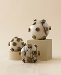Marble Mine Sphere Decor with Brass Accents Set of 3