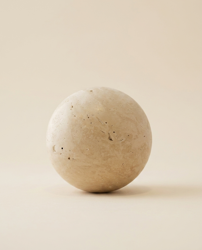 Natural Marble Decorative Sphere – Beige