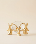 Golden Ram Trio with Crystal Sphere