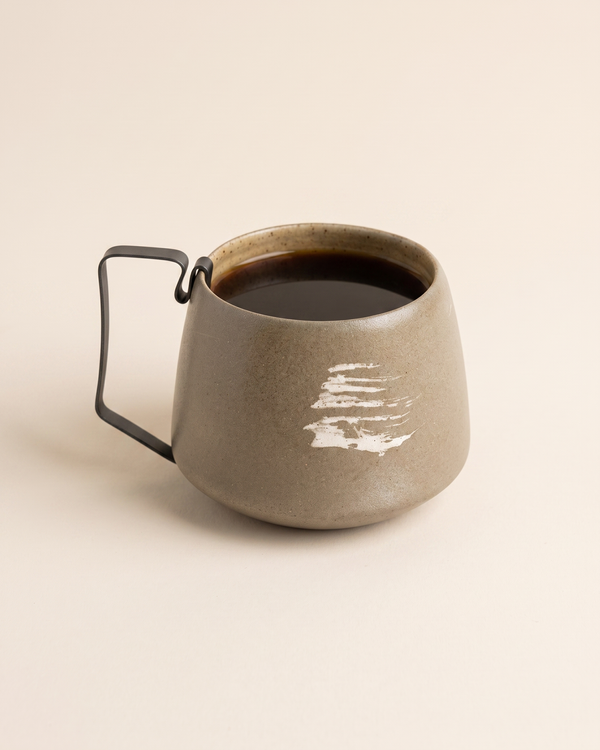 Hic Ceramics Sand Medium Stoneware Cup with Removable Stainless Steel Handle