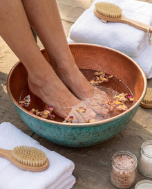 Verdigris Solid Copper Foot Bath Bowl & Pedicure Spa Basin – view 2
