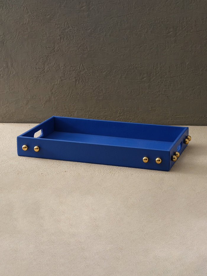 Electric Blue Studded Tray – Bold Color Meets Sleek Utility