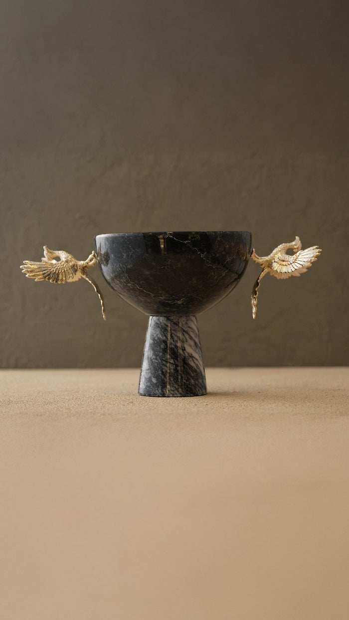 Footed Bowl with Two Phoenix Figures II