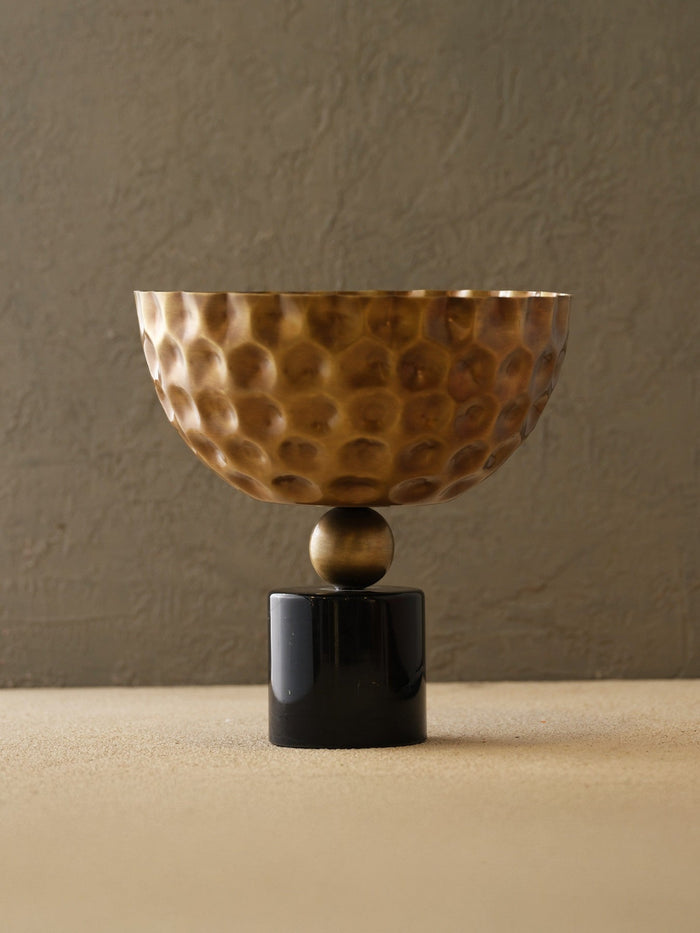 Hammered Pedestal Bowl