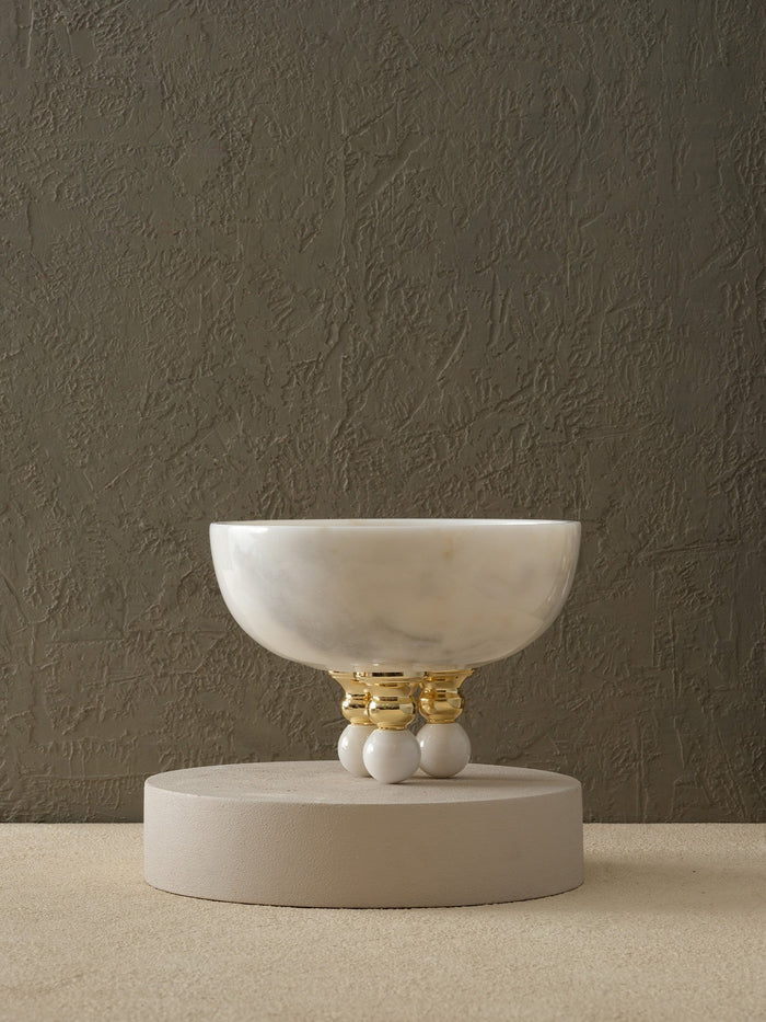 Marble Bowl on Three Sphere Feet — New II