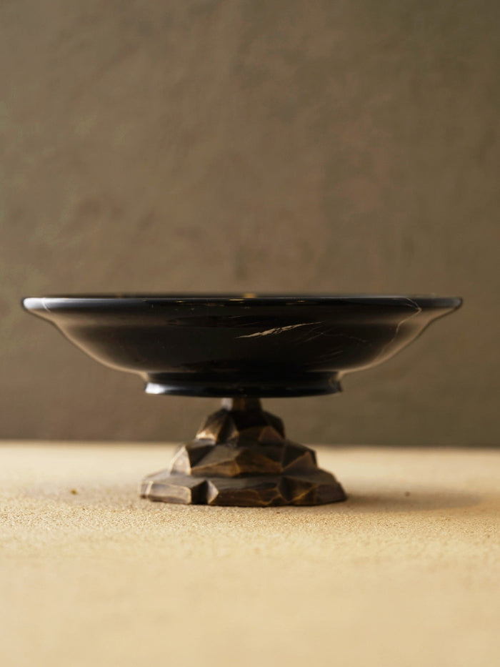 Bowl on Brass Wave Base