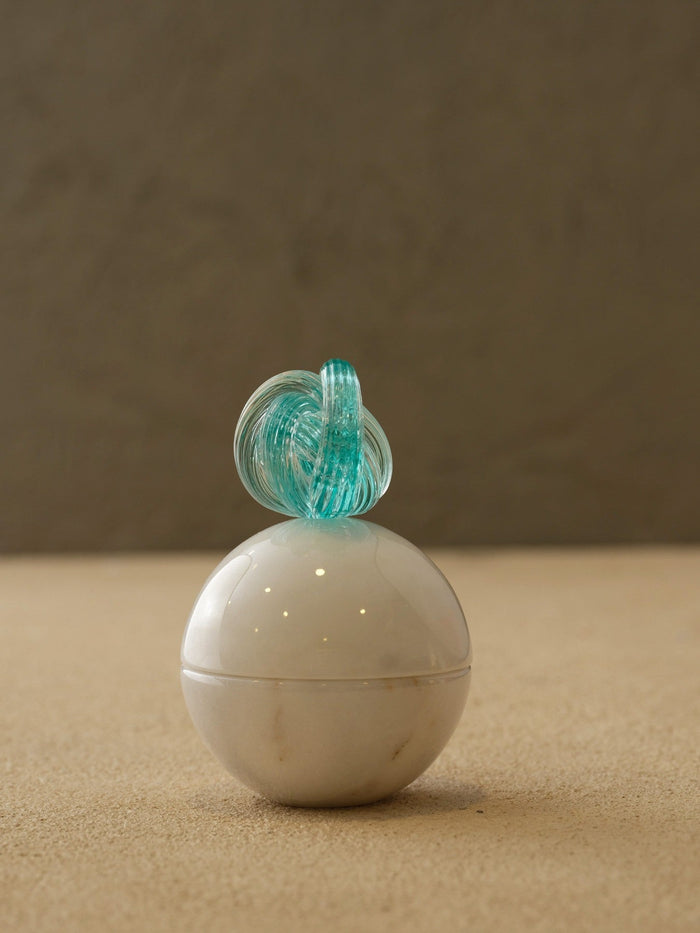 Aqua Crystal Loop Marble Bonbonnière