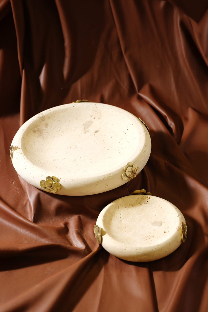 Lexi Travertine Tray — Medium