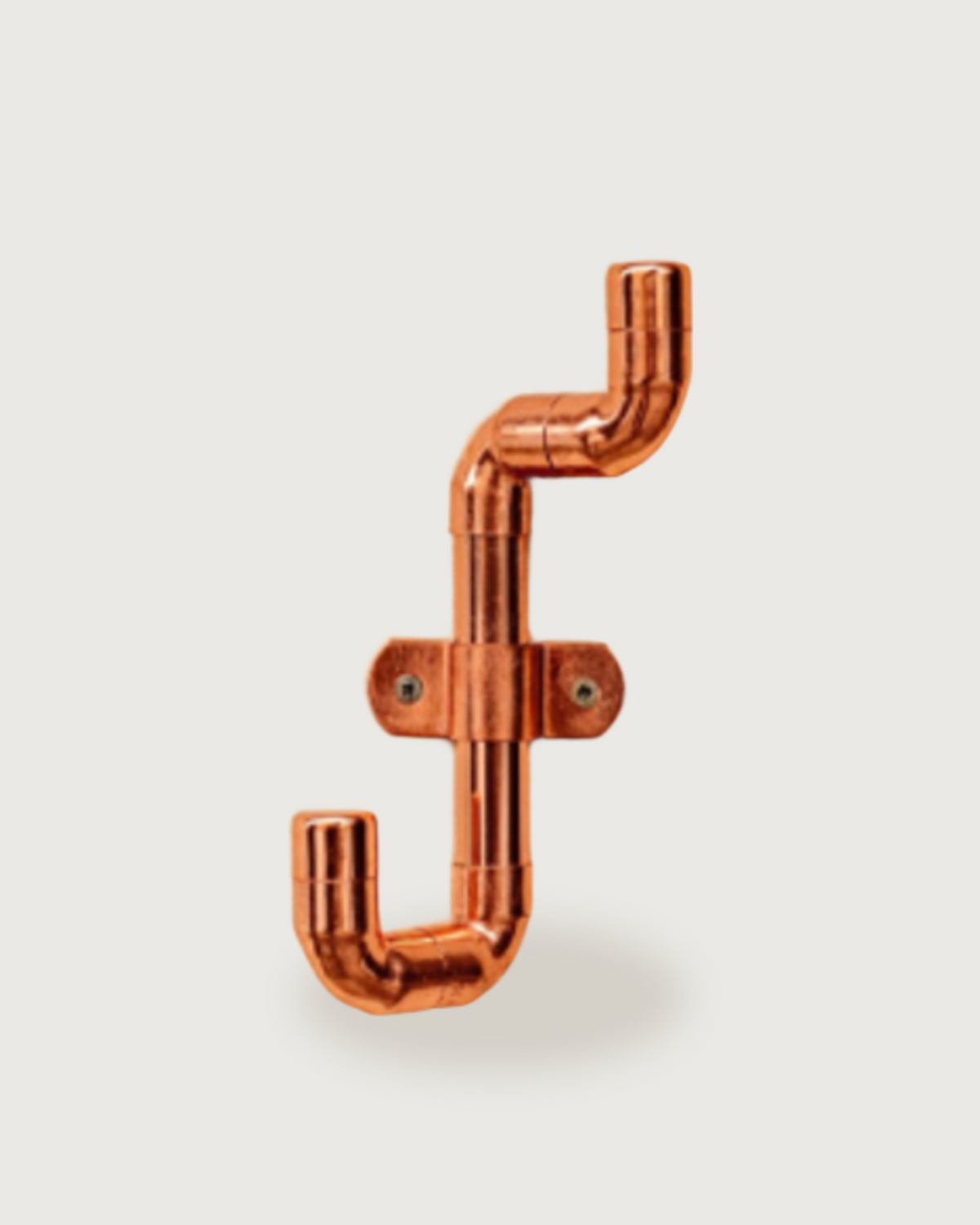 Double Wall Hook – 100% Solid Copper, Industrial Design