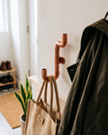 Double Wall Hook – 100% Solid Copper, Industrial Design