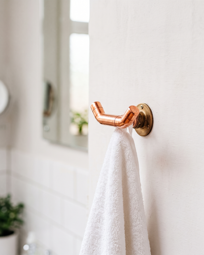 Wall Hook – 100% Solid Copper, Handcrafted Industrial Design