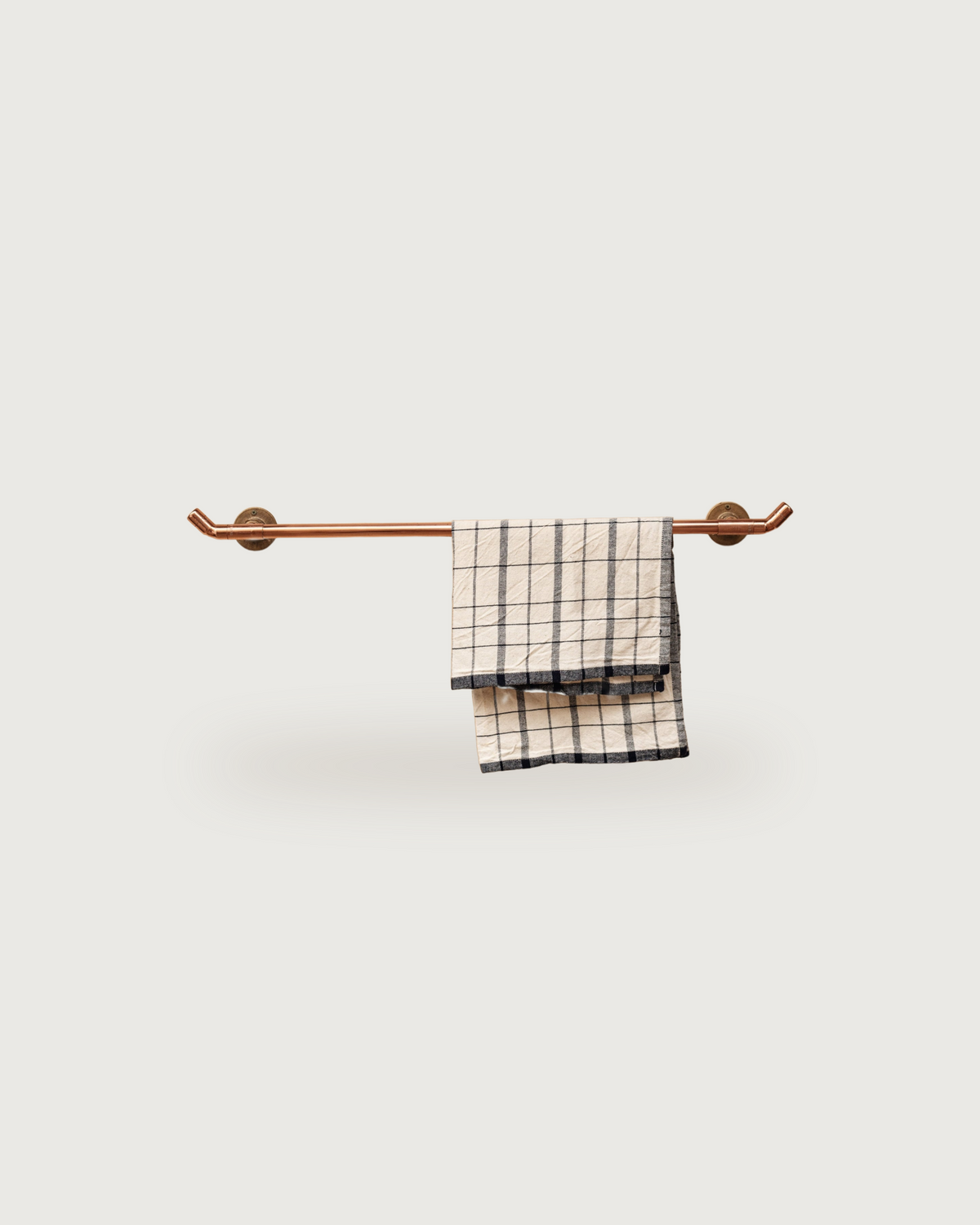 Wall-Mounted Towel Rail – 100% Solid Copper with Brass Fittings, Industrial Design