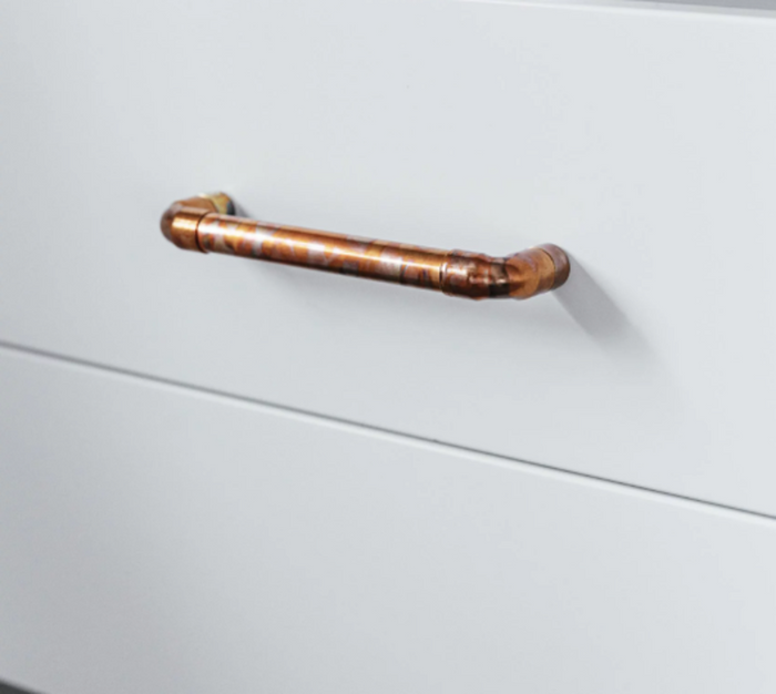 Rainbow Patina Solid Copper Handle