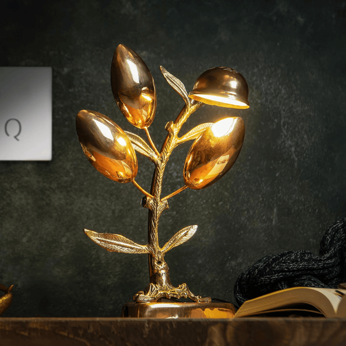 Handmade Copper Desk & Bedside Lamp with Solid Brass Body – Vintage Home Decor