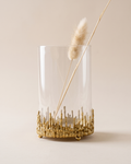 Dory Glass Vase with Gold Brass Base (One Piece)