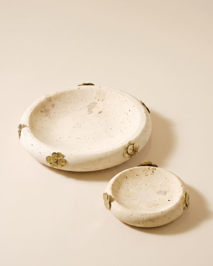 Lexi Travertine Tray — Large