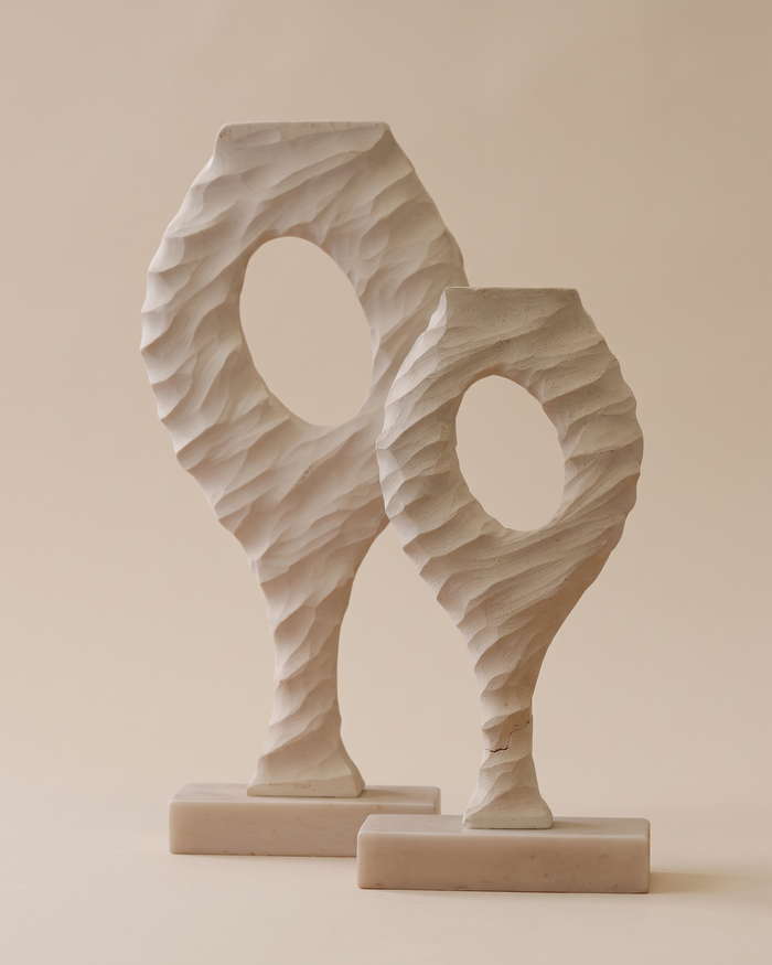 Limra Stone Openwork Sculptures (Set of 2)