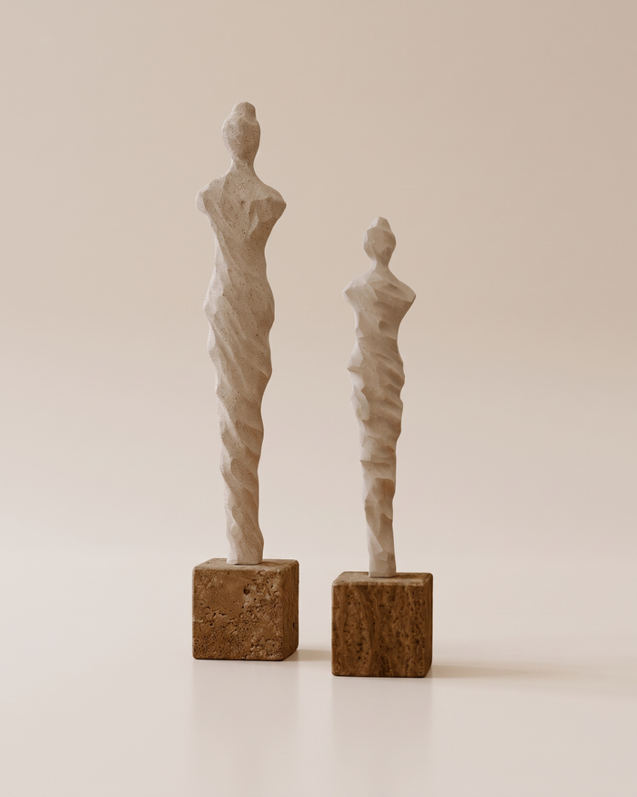 Limra Stone Female Figure Sculptures (Set of 2)
