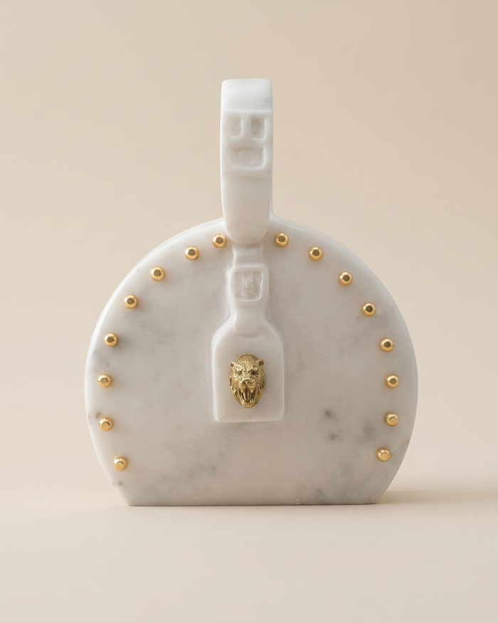 Marble Handbag Sculpture VI