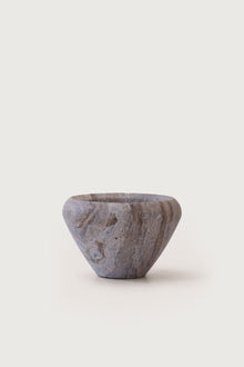 Silver Travertine Balloon Bowl — Bels & Pearl