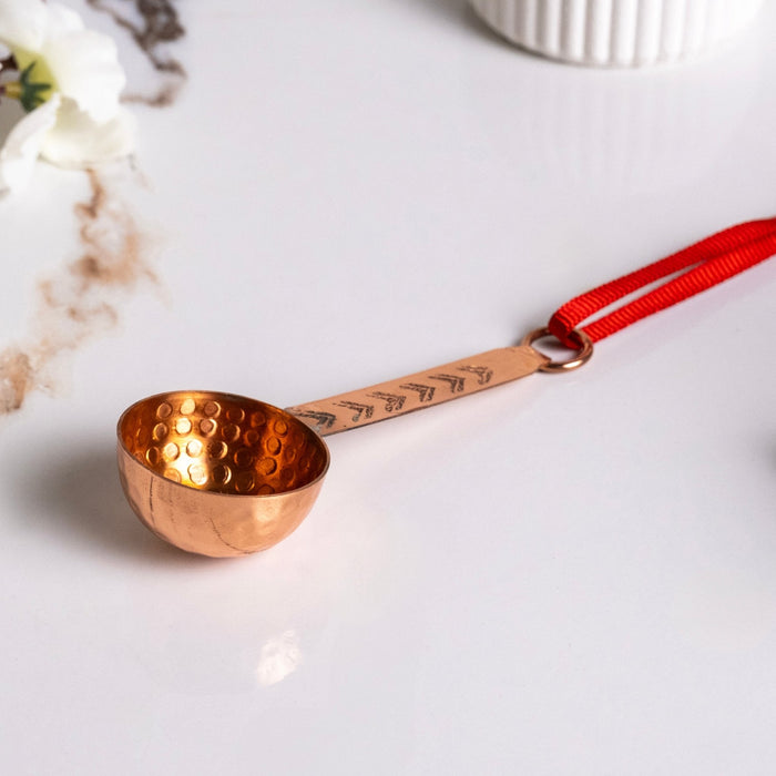 Handmade Copper Dollhouse Ladle Toy & Copper Xmas Tree & Christmas Ornament