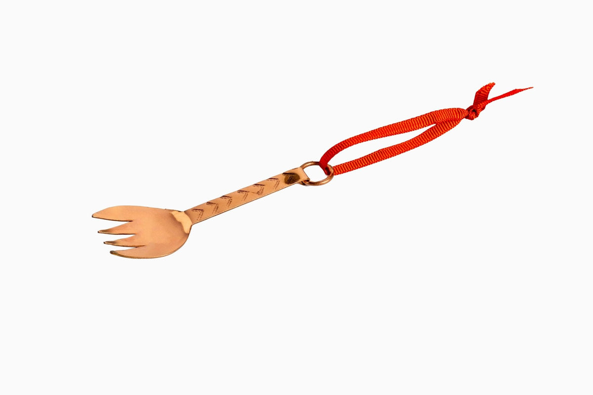 Handcrafted Mini Copper Slotted Spoon – Dollhouse Utensil & Festive Kitchen Decor - Alfiq's Store