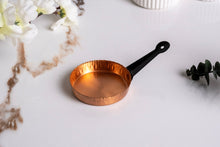 Handmade Miniature Copper Frying Pan with Black Handle – Dollhouse Kitchenware & Collectible Ornament - Alfiq's Store