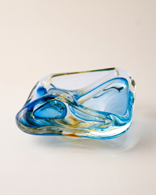 Murano Four-Section Glass Bowl I on a pale ivory studio background