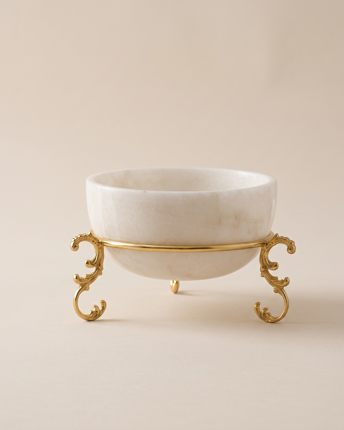 Oriental Bowl on a pale ivory studio background