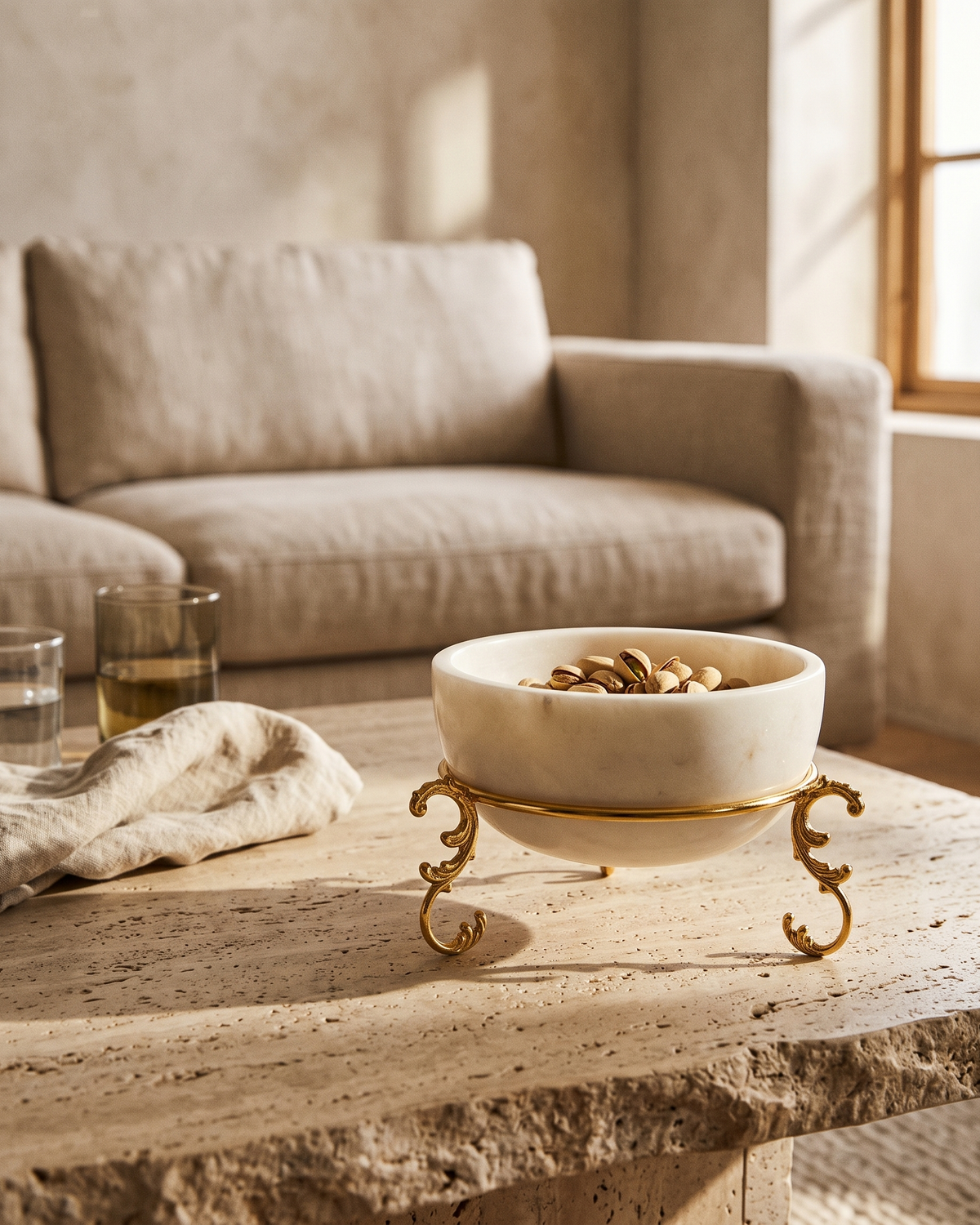 Oriental Bowl styled in a warm interior setting