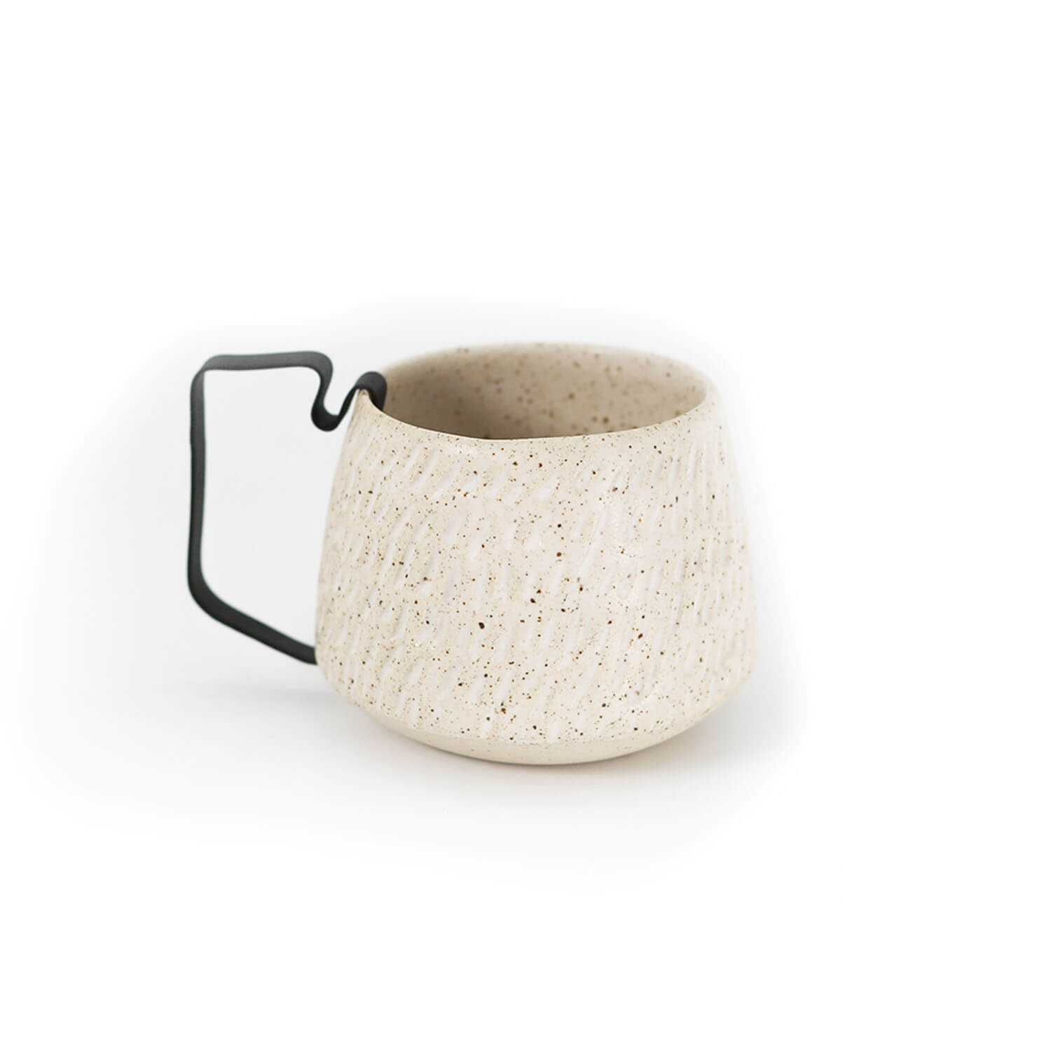 Hic Ceramics Stone Medium Cup Recif — Handcrafted Stoneware Cup with Removable Handle