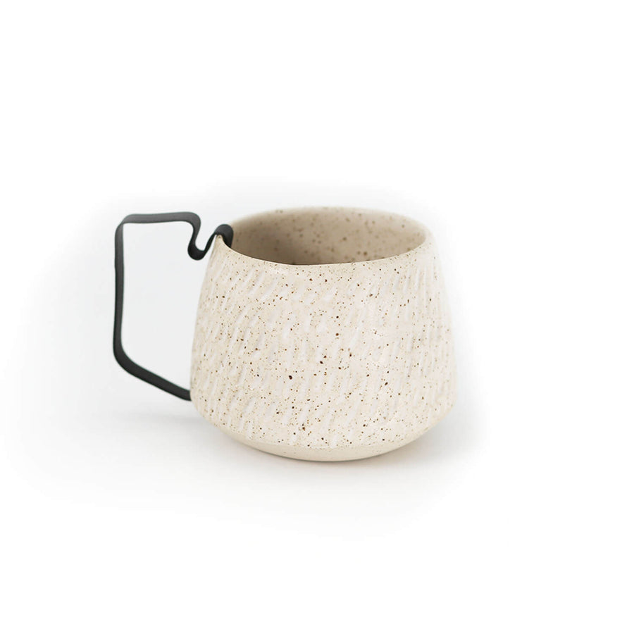 Hic Ceramics Stone Medium Cup Recif — Handcrafted Stoneware Cup with Removable Handle