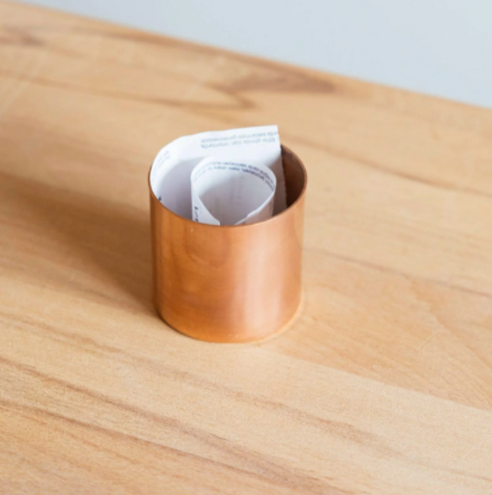 Solid Copper Desk Tidy – Minimalist Form, Everyday Function