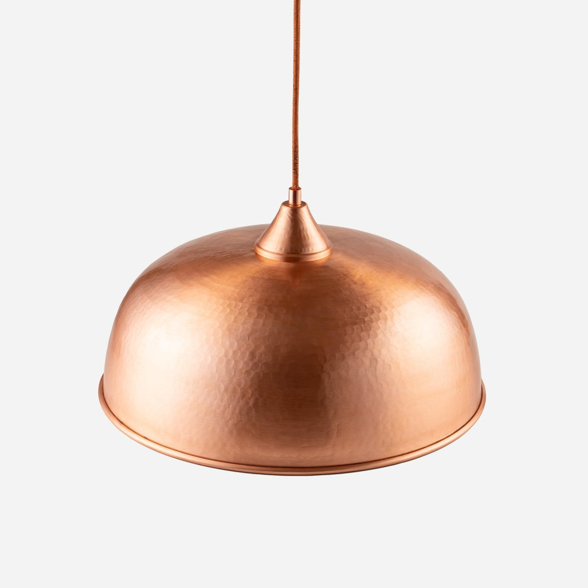 Handmade Matte Copper Pendant Light – Timeless Elegance in a Hand - Hammered Finish - Alfiq's Store