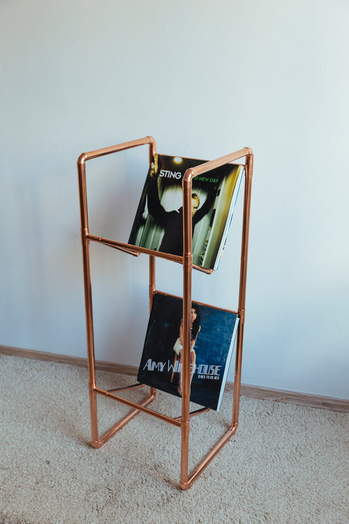 Copper Standing Vinyl Holder