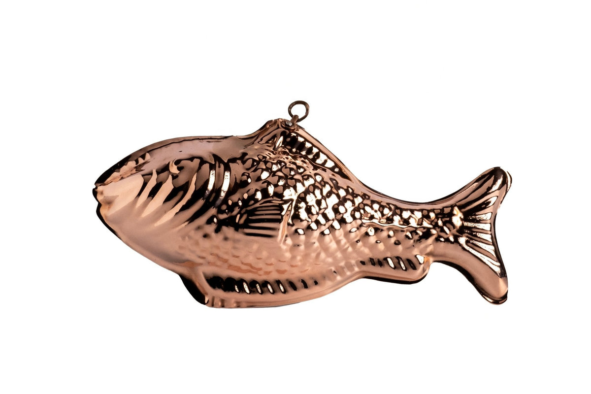 Handcrafted Pure Copper Fish - Shaped Cake Mold, Unique Baking Mold & Kitchen Wall Decor - Alfiq's Store