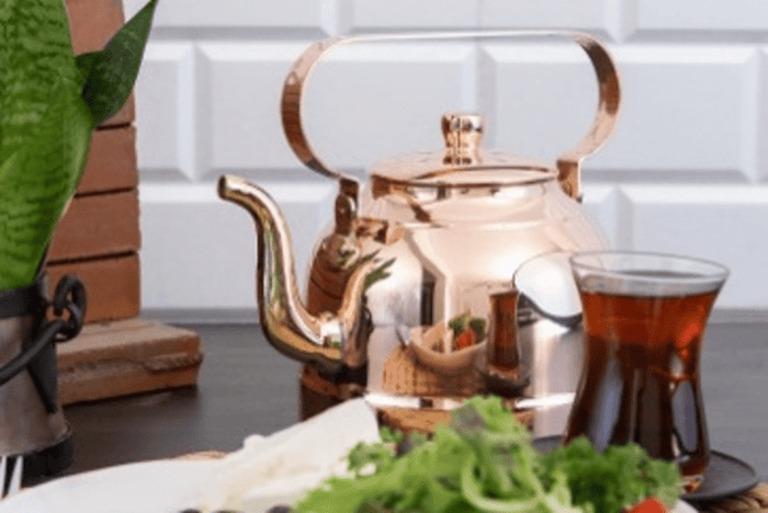 Handmade Pure Copper Teapot Kettle, 2L Turkish Pot