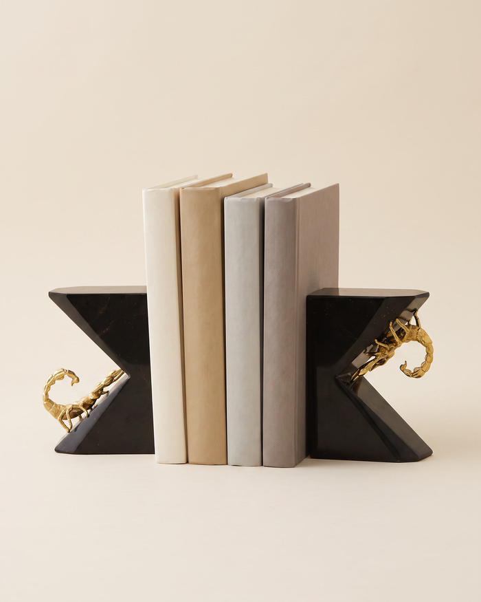 Scorpion Marble Bookends (Set of 2)