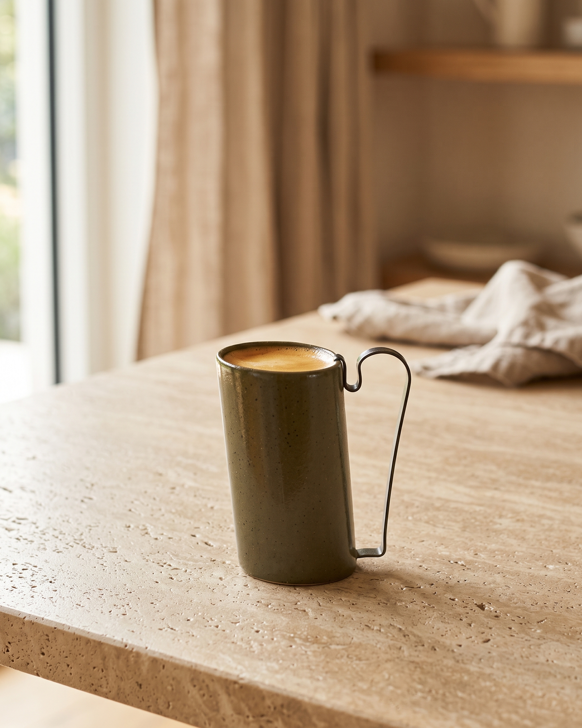 Hic Ceramics Small Cylindrical Cup — styled in use