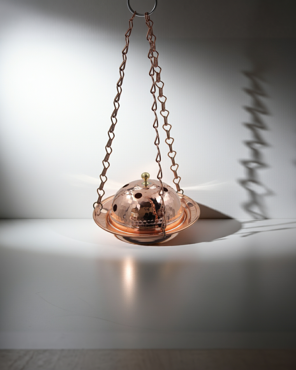 Solid Copper Hanging Incense Burner & Aromatherapy Diffuser