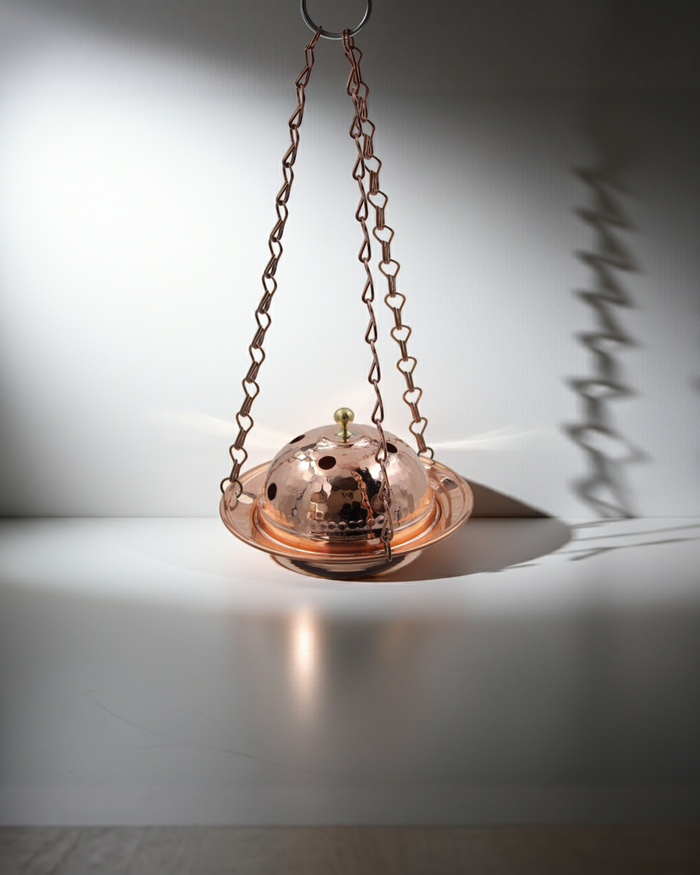 Solid Copper Hanging Incense Burner & Aromatherapy Diffuser