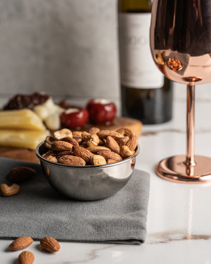 Solid Copper Snack Bowl – Chrome-Plated Finish
